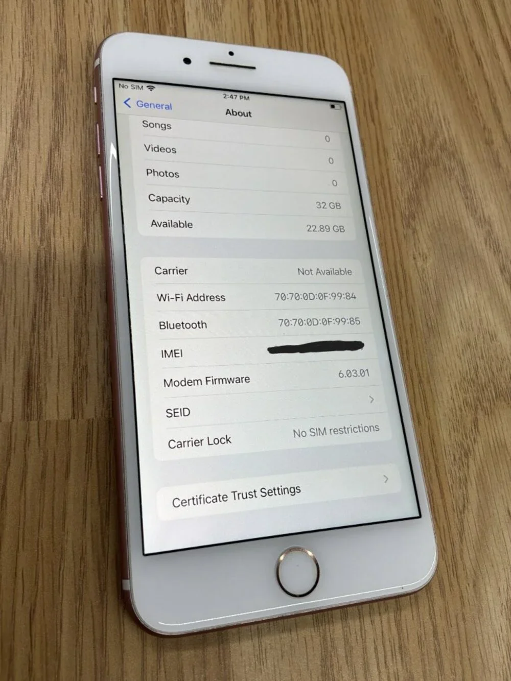 Apple iPhone 7 Plus 32GB Unlocked Smartphone Rose Gold iOS 15